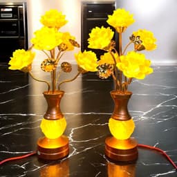 Cặp đèn thờ thần tài 5 bông RỒNG VIỆT, đèn thờ gia tiên hợp kim cao 57cm chất lượng cao. 3