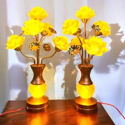 Cặp đèn thờ thần tài 5 bông RỒNG VIỆT, đèn thờ gia tiên hợp kim cao 57cm chất lượng cao. 4
