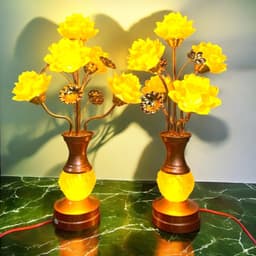 Cặp đèn thờ thần tài 5 bông RỒNG VIỆT, đèn thờ gia tiên hợp kim cao 57cm chất lượng cao. 6