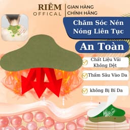 Miếng Dán Ngải Cứu Hộp 12 Miếng Giảm Đau Vai Gáy Hiệu Quả Nhất Thải Độc An Toàn Cho Sức RIEM 3