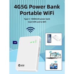 Cục phát wifi từ sim 4G  kiêm pin sạc dự phòng TP10000, bộ phát wifi di động tốc độ cao sử dụng mọi loại sim 8