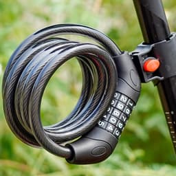 Khoá xe đạp thể thao 5 SỐ, Dài 1 Mét, Lõi Thép To, Cài Khung Xe, Thay Đổi Mật Khẩu K5SDM 6
