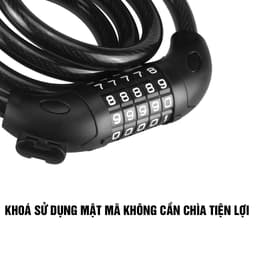Khoá xe đạp thể thao 5 SỐ, Dài 1 Mét, Lõi Thép To, Cài Khung Xe, Thay Đổi Mật Khẩu K5SDM 8