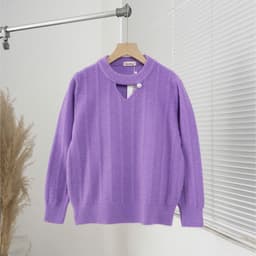 Áo len nữ Evalover Thiết Kế Cổ Choker Đính Ngọc Phối Tơi Kim Tuyến Chất len ép dày, kiểu dáng freesize M629 5