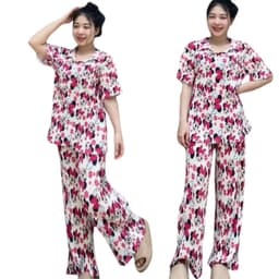 Đồ bộ nữ dập ly vải bóng Bigsize 40-90Kg ESHOP đồ bộ mặc nhà set bộ xinh đẹp dễ thương hoạt hình 4