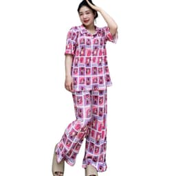 Đồ bộ nữ dập ly vải bóng Bigsize 40-90Kg ESHOP đồ bộ mặc nhà set bộ xinh đẹp dễ thương hoạt hình 2