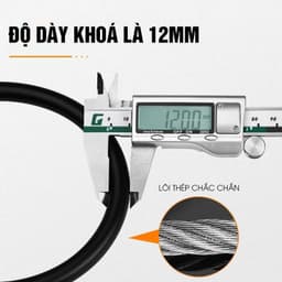 Khoá xe đạp thể thao 4 số, Khoá dây đổi được mật mã lõi thép chắc chắn và an toàn K4SDM 4