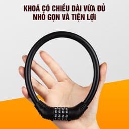 Khoá xe đạp thể thao 4 số, Khoá dây đổi được mật mã lõi thép chắc chắn và an toàn K4SDM 9