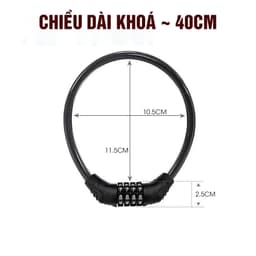 Khoá xe đạp thể thao 4 số, Khoá dây đổi được mật mã lõi thép chắc chắn và an toàn K4SDM 8