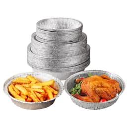 [ SÉT 10 ] Khay giấy bạc lót nồi chiên không dầu nhôm đường kính rộng 20-22cm - GDTA88 7