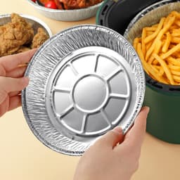 [ SÉT 10 ] Khay giấy bạc lót nồi chiên không dầu nhôm đường kính rộng 20-22cm - GDTA88 2