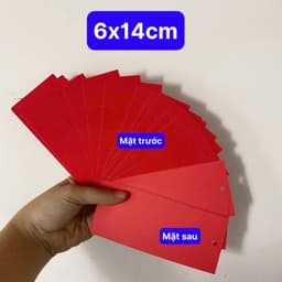 Set 100 tờ giấy nhung đỏ trơn, thẻ giấy dán tường, treo mai, đào trang trí Tết 3