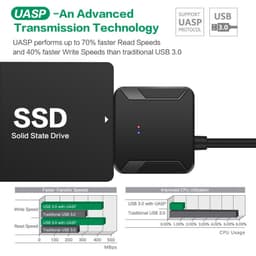 Bộ Đọc Ổ Cứng SATA III HDD SSD 2.5/3.5 inch Kèm Adapter Nguồn – Ổn Định, Bền Bỉ 3