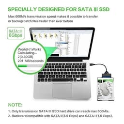 Cáp chuyển USB sang SATA III 2.5” hỗ trợ ổ cứng SSD/HDD 7