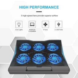 Đế tản nhiệt laptop Q3  6 quạt NTC làm mát laptop macbook 4