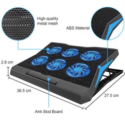 Đế tản nhiệt laptop Q3  6 quạt NTC làm mát laptop macbook 3