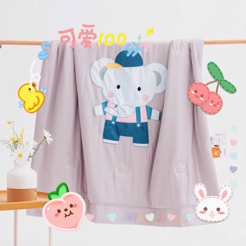 Chăn trẻ em Tencel được làm từ sợi celluloce tự nhiên mềm mại thoáng khí an toàn cho bé tuyệt đối nhà miubedding