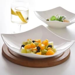 Đĩa Sứ Vuông Trắng Sâu Lòng Bày Tiệc Decor Sang Trọng Lịch Sự Độ Bền Cao 5