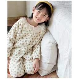 [Sale]Bộ đồ ngủ bé gái thu đông 2024 – Chất liệu nỉ nhung cao cấp, họa tiết hoa nhí dễ thương 3