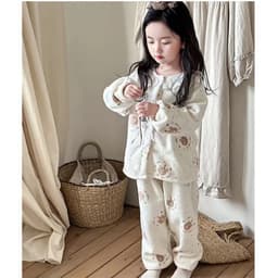 [Sale]Bộ đồ ngủ bé gái thu đông 2024 – Chất liệu nỉ nhung cao cấp, họa tiết hoa nhí dễ thương 8