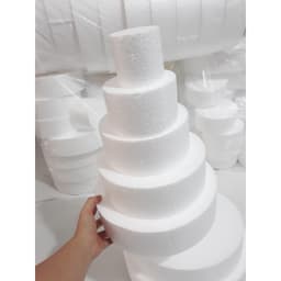 combo xốp tròn 5 7 tầng cốt bánh kem sinh nhật, tháp bánh kẹo, trang trí tráp cưới ăn hỏi cắm hoa giả hoa sáp 2