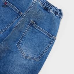 Quần Dài Bé Gái 4-13Y GENVIET JEANS Vải Denim Mềm, Co Giãn Dáng Vảy, Quần Bò Bé Gái Ống Loe Cạp Chun 8769 7