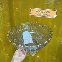 Khay Nhựa Tròn Đựng Bánh Kẹo Hoa Quả Có Chân Đế Cao Thoát Nước Decor Nhà Bếp Phòng Khách Sang Trọng 9