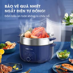 Nồi Lẩu Hấp Đa Năng KALITE KL568-S, 2 Tầng - Công suất 2000W, Hàng Chính Hãng 3