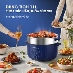 Nồi Lẩu Hấp Đa Năng KALITE KL568-S, 2 Tầng - Công suất 2000W, Hàng Chính Hãng 5