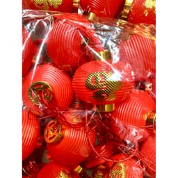 (Cỡ Đại)Dây đèn lồng đỏ treo trang trí dài 5M loại 16 Quả 10Cm 3