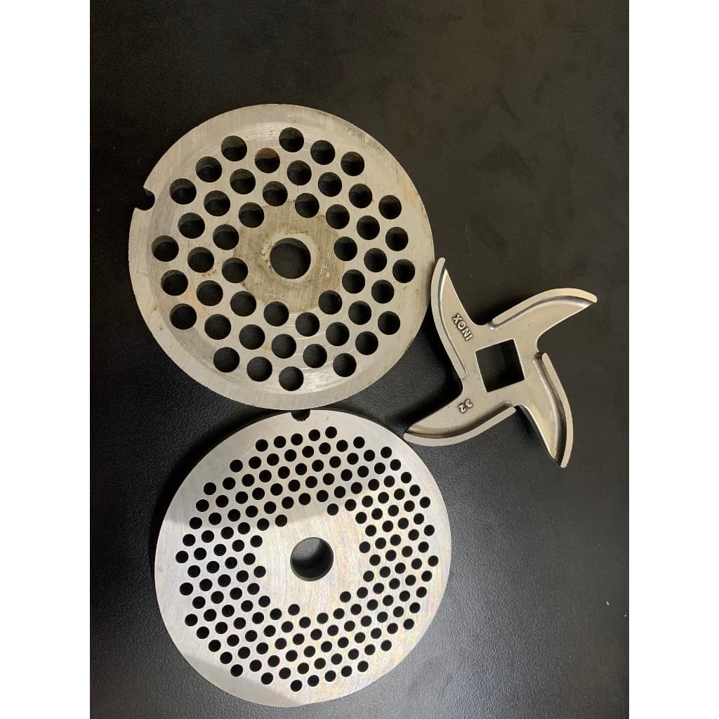 Mặt sàng inox cối xay thịt 22, 32 - chất lượng bền bỉ cho máy xay đùn thịt xương