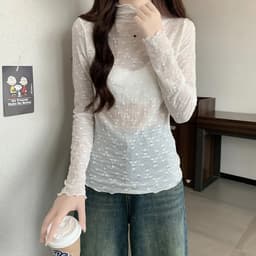 [KÈM ÁO QUÂY] Áo Ren Thun Giữ Nhiệt cổ 3cm mềm mịn co giãn cho nữ m879 4