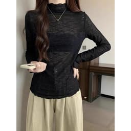 [KÈM ÁO QUÂY] Áo Ren Thun Giữ Nhiệt cổ 3cm mềm mịn co giãn cho nữ m879 5