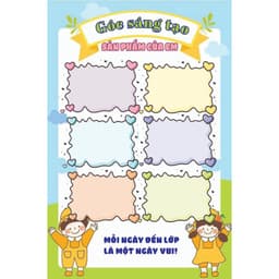 Góc Sáng Tạo, Góc Sản Phẩm của em, Trang trí lớp học, mầm non... 3