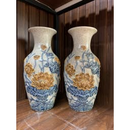Bộ đồ thờ gốm sứ Bát Tràng men Rạn 16 Món TVR-818904 Kích thước Ban 81cm-89cm 2