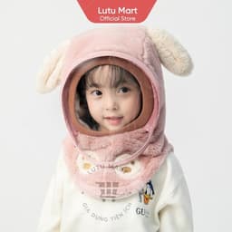 "Mũ Len Lông Cừu Trùm Đầu Cho Bé Kèm Kính Chắn Gió Ấm Áp An Toàn Mùa Đông  4