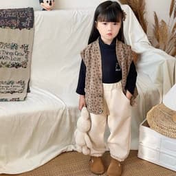 Sữa Quần Nỉ Bé Gái Thu Đông – Quần Jogger Dày Dặn, Lót Lông, Quần Nỉ Ren Sang Trọng Quảng Châu 2