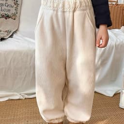 Sữa Quần Nỉ Bé Gái Thu Đông – Quần Jogger Dày Dặn, Lót Lông, Quần Nỉ Ren Sang Trọng Quảng Châu 4