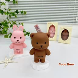 Hộp đựng tiết kiệm cho bé hình gấu thỏ cocobear, Quà tặng Tết hộp tiết kiệm coco bear 4