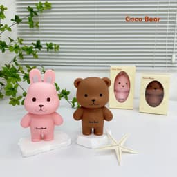 Hộp đựng tiết kiệm cho bé hình gấu thỏ cocobear, Quà tặng Tết hộp tiết kiệm coco bear 2