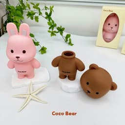 Hộp đựng tiết kiệm cho bé hình gấu thỏ cocobear, Quà tặng Tết hộp tiết kiệm coco bear 7