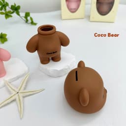 Hộp đựng tiết kiệm cho bé hình gấu thỏ cocobear, Quà tặng Tết hộp tiết kiệm coco bear 8