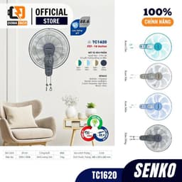 Quạt treo tường Senko TC1620 2 dây 7 cánh công xuất 65W gió siêu mạnh bảo hành 24 tháng 2