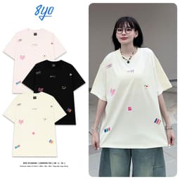 Áo Thun Thêu 8YO CRAYON Tee Cotton Mềm Mịn Mát - Áo Phông Local Brand Unisex Nam Nữ Form Rộng 9