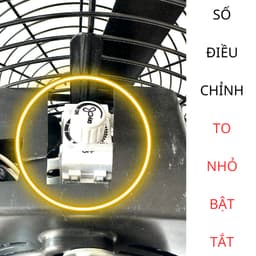 Quạt Sàn Công Nghiệp - Quạt Chân Quỳ . Đường kính lồng 55cm - Cánh 50 Lắp động cơ máy giặt CŨ 2