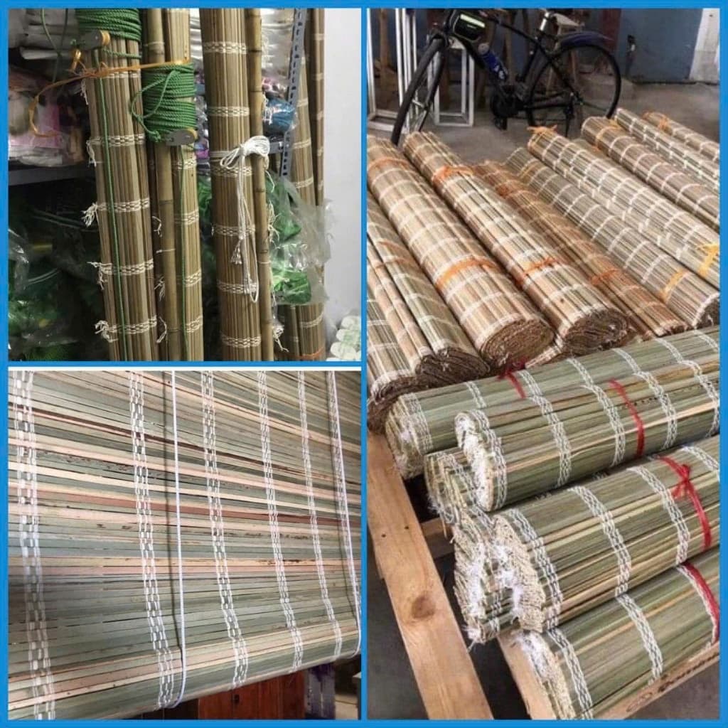Mành cọ, mành tre trang trí Tết, mành tăm tre 1m6x2m dùng treo tường/ trang trí trần nhà