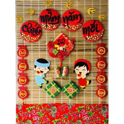 Mành cọ, mành tre trang trí Tết, mành tăm tre 1m6x2m dùng treo tường/ trang trí trần nhà 2