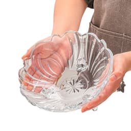 Đĩa Thủy Tinh 3 Chân Đựng Hoa Quả Để Bàn Cực Đẹp Lịch Sự Sang Trọng 2