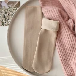 [combo 10 đôi] Tất Sinh Nhiệt Lót Lông Siêu Ấm Tông Màu Pastel Trà Sữa 3