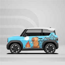 [HỎA TỐC] Sticker Tem Dán Decal Xe VF3 Mẫu Capybara Dot Lua In Hình Theo Yêu Cầu IB Shop Temxe.Net 3